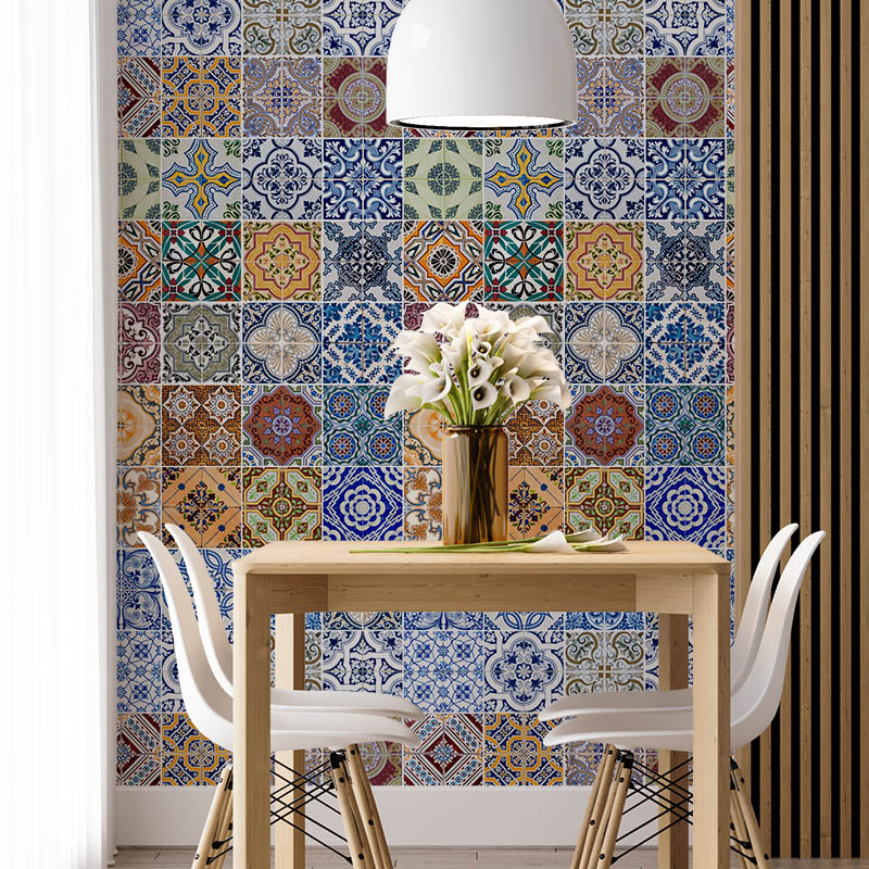 ideias de decoração com adesivos de azulejo