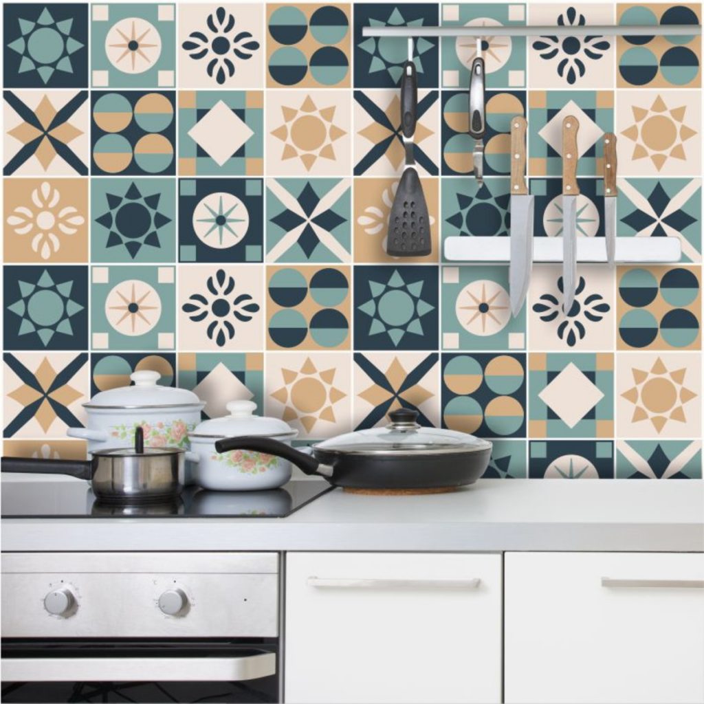 ideias de decoração com adesivos de azulejo
