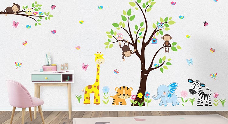 Tendências de adesivos para quartos infantis em 2025