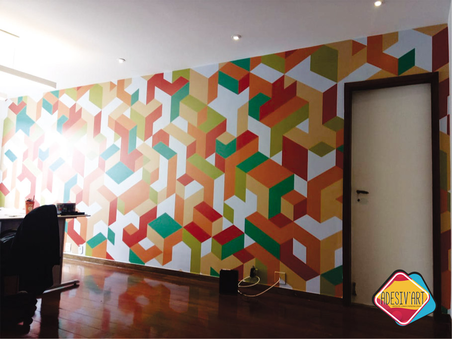 Adesivos 3D: Transformando paredes com profundidade e estilo