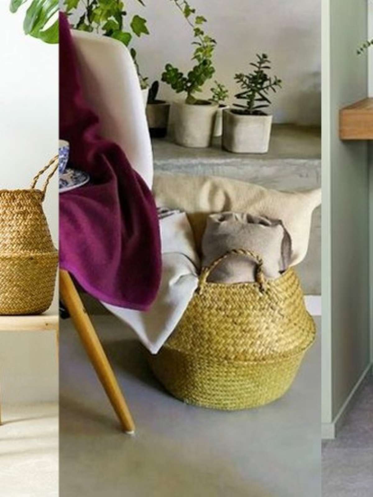 ideias de decoração com cestos de vime