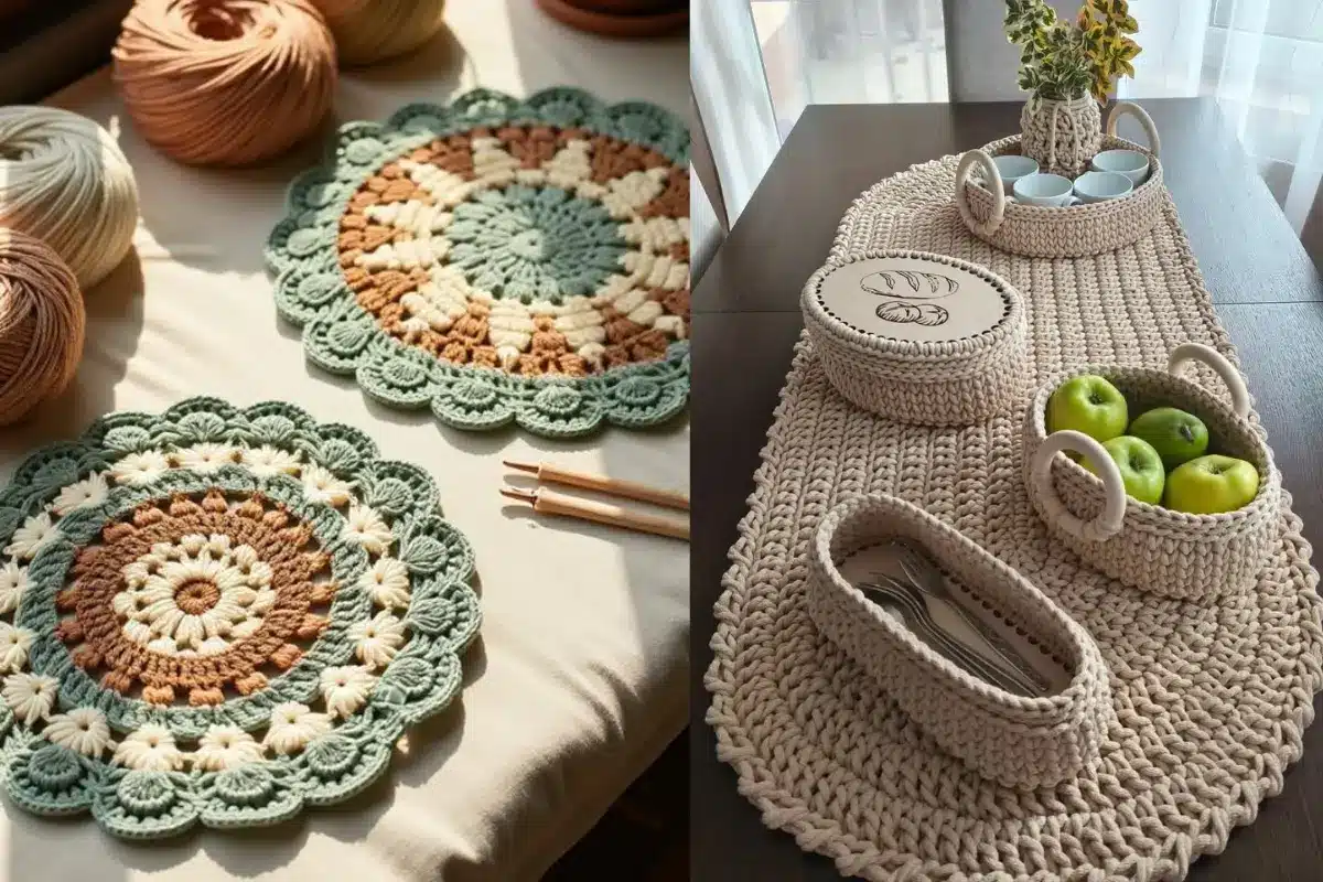 ideias de decoração com crochê moderno