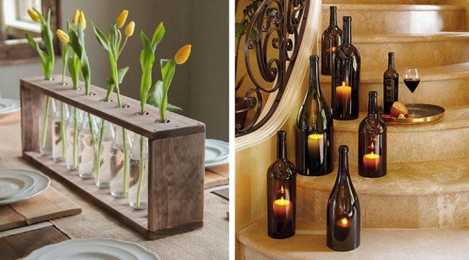 Decoração Rústica: Como Usar Barbante em Garrafas