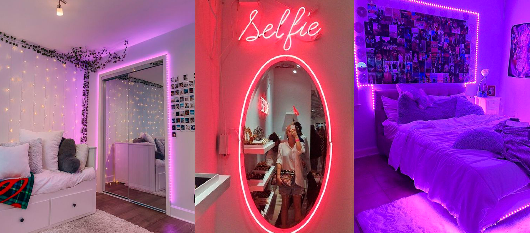 5 ideias criativas para decorar seu quarto com fitas de LED