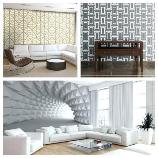 ideias de decoração com papel de parede 3d