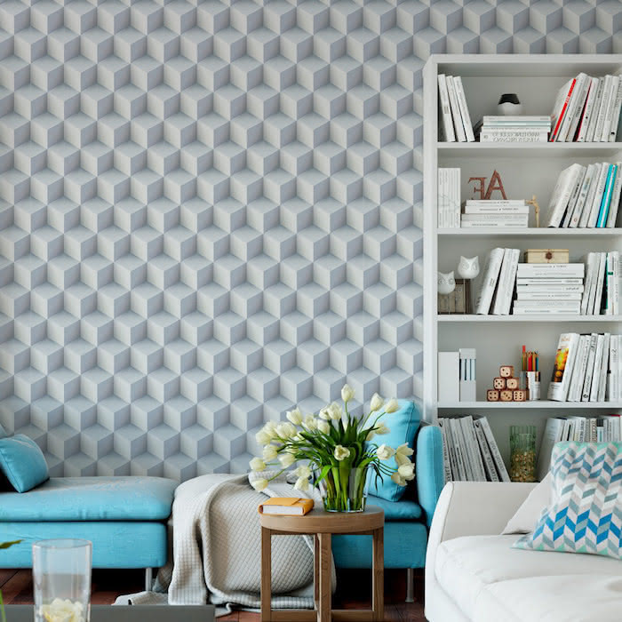 ideias de decoração com papel de parede 3d