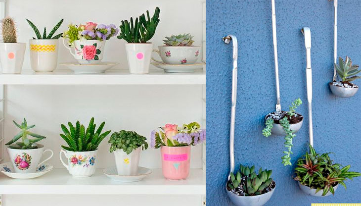 10 Vasos Criativos para Suculentas Feitos em Casa