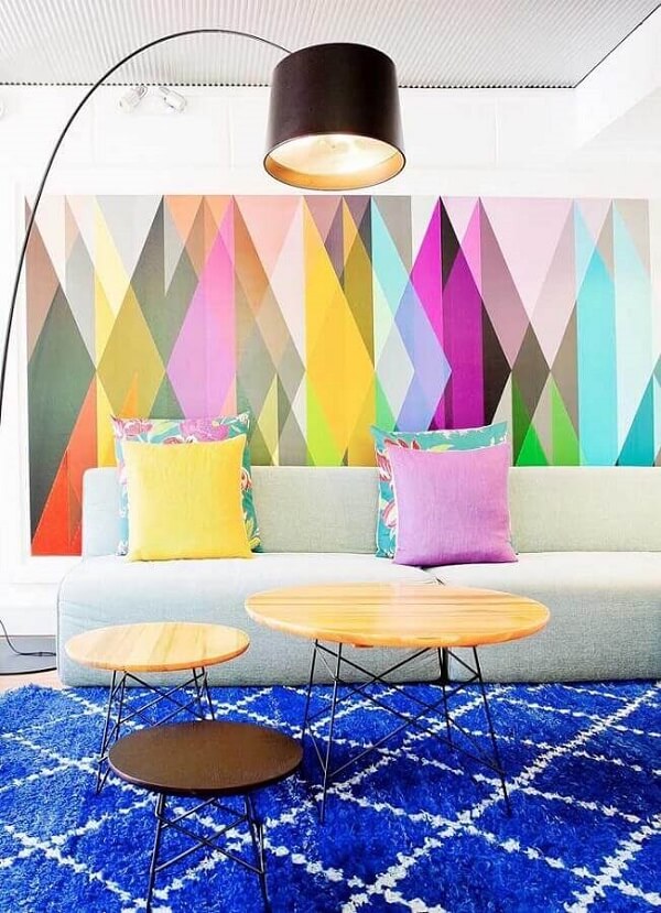 ideias de decoração com quadros coloridos