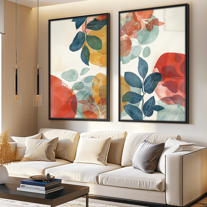 ideias de decoração com quadros coloridos