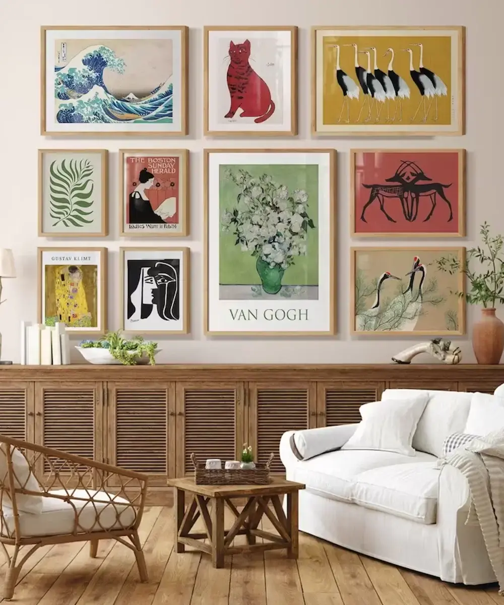 ideias de decoração com quadros coloridos