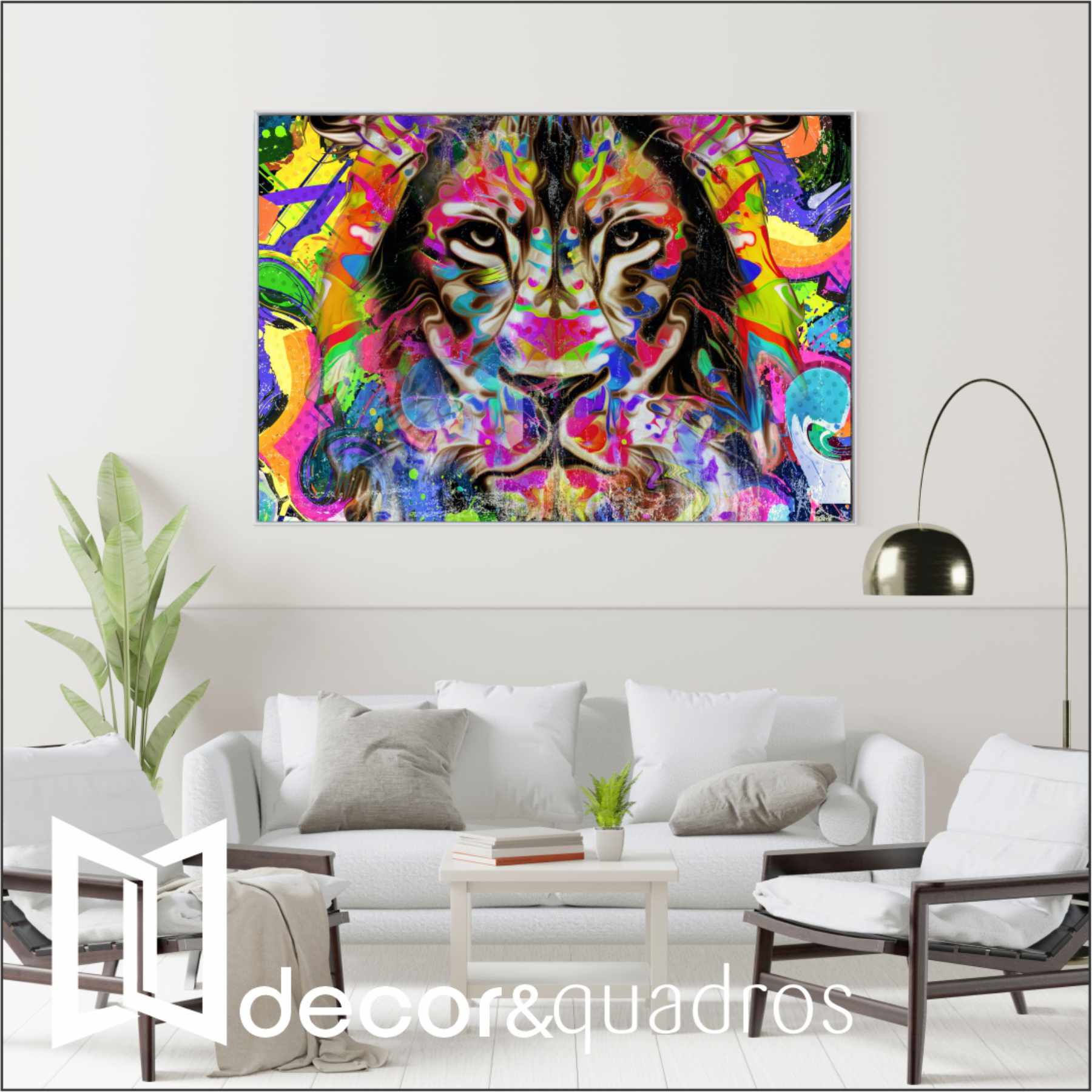 ideias de decoração com quadros coloridos