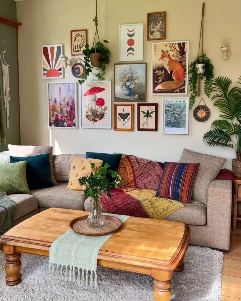 ideias de decoração com quadros coloridos