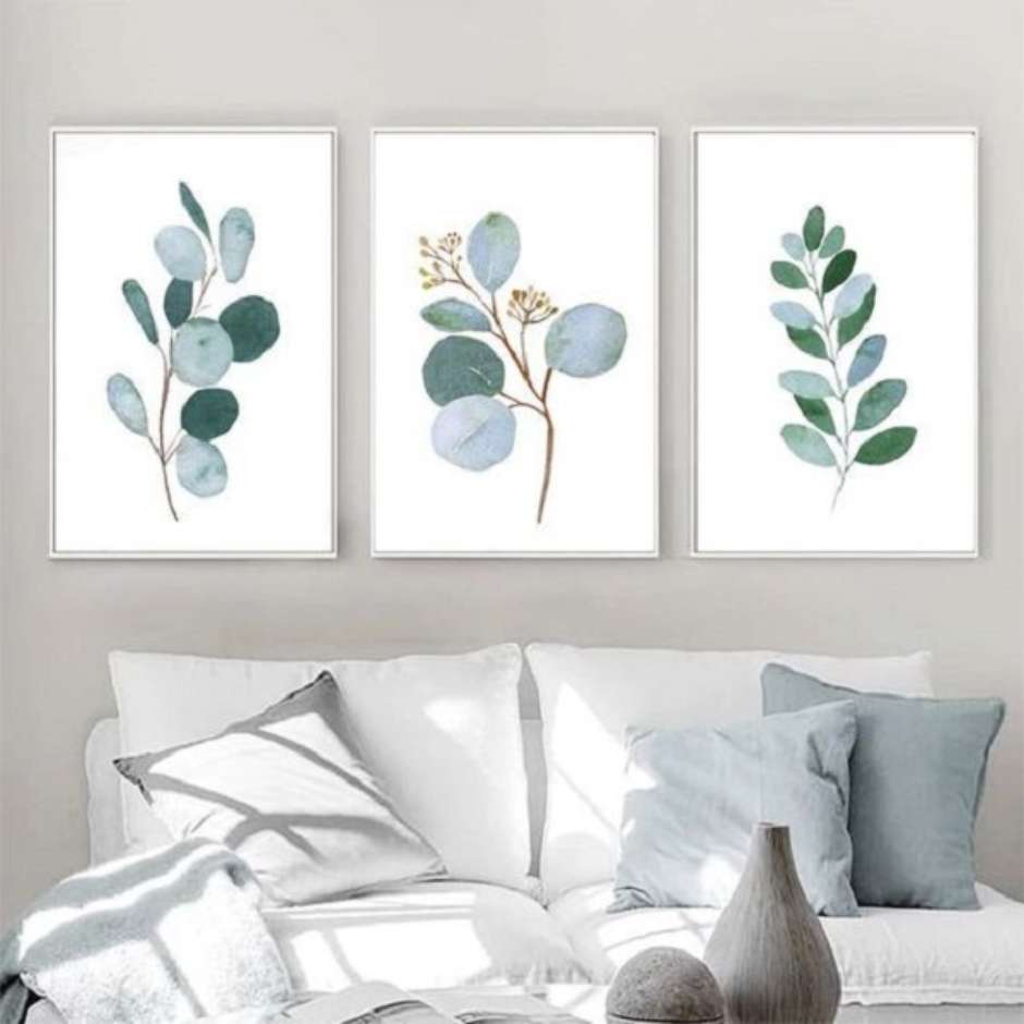 ideias de decoração com quadros de aquarela