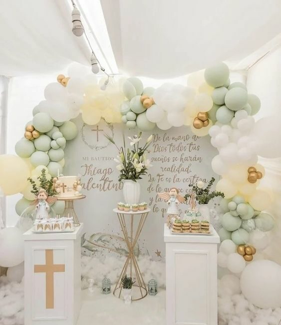 ideias de decoração para batizado de menino