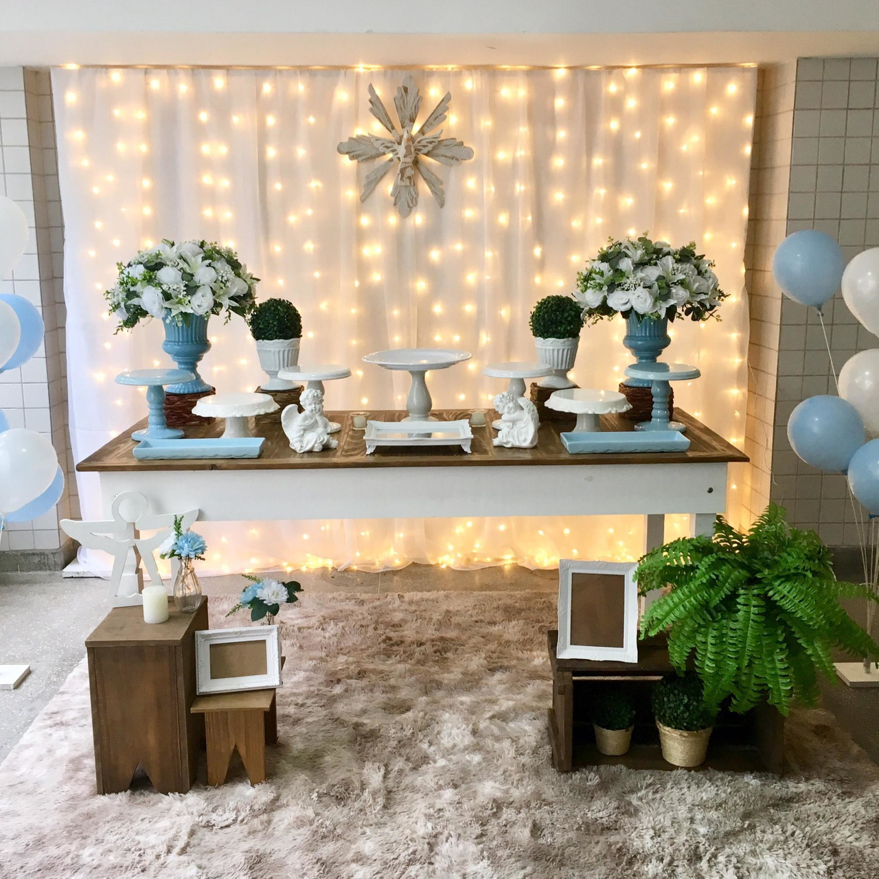 ideias de decoração para batizado de menino