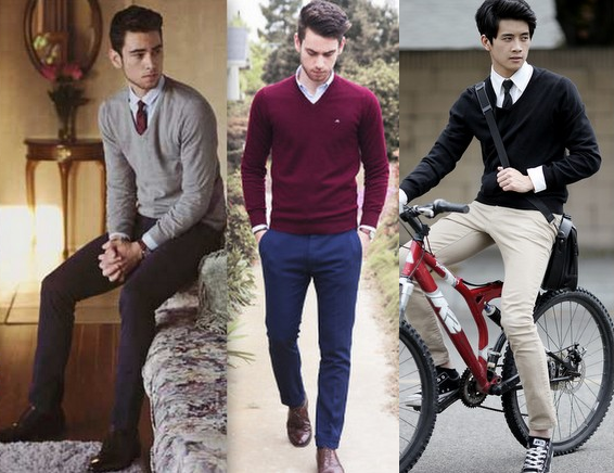 ideias de looks com suéter e camisa