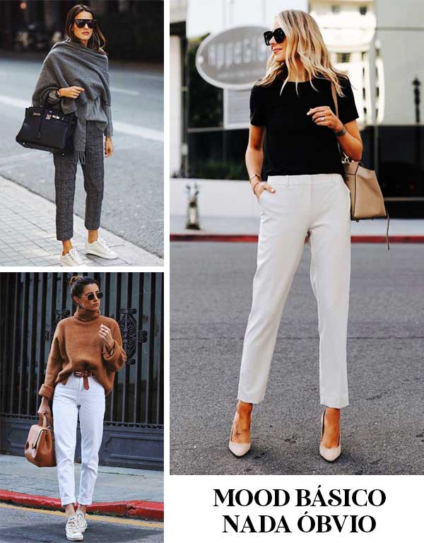 ideias de looks estilo básico nada básico