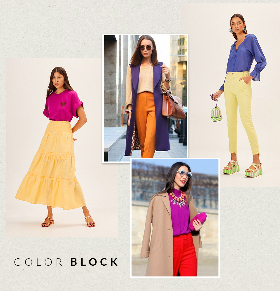5 maneiras de usar color blocking no dia a dia