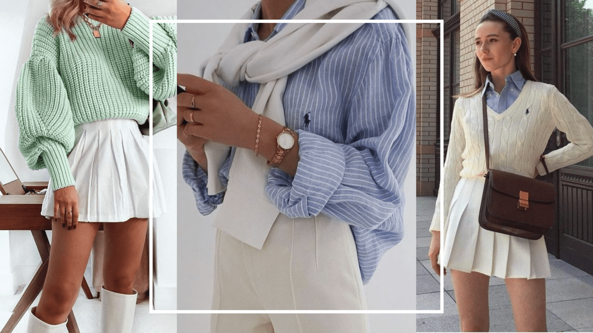 ideias de looks estilo preppy feminino