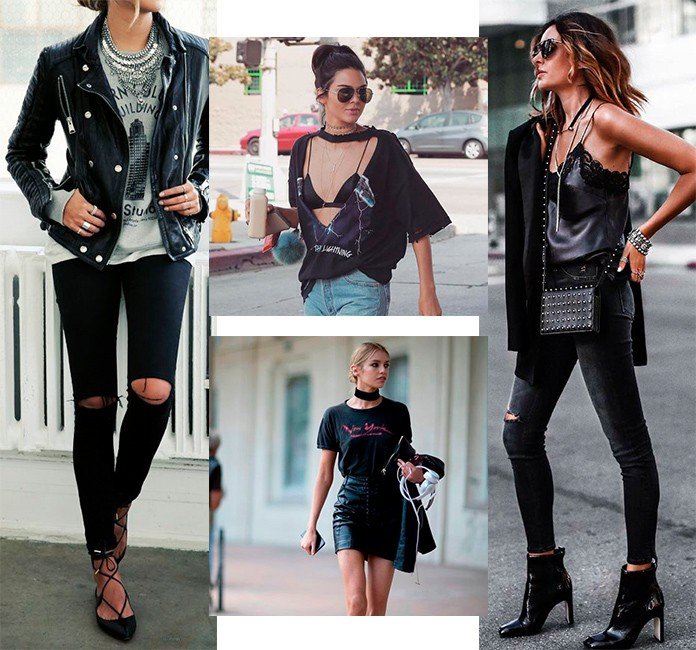 ideias de looks estilo punk chic