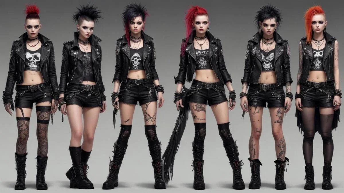 ideias de looks estilo punk chic