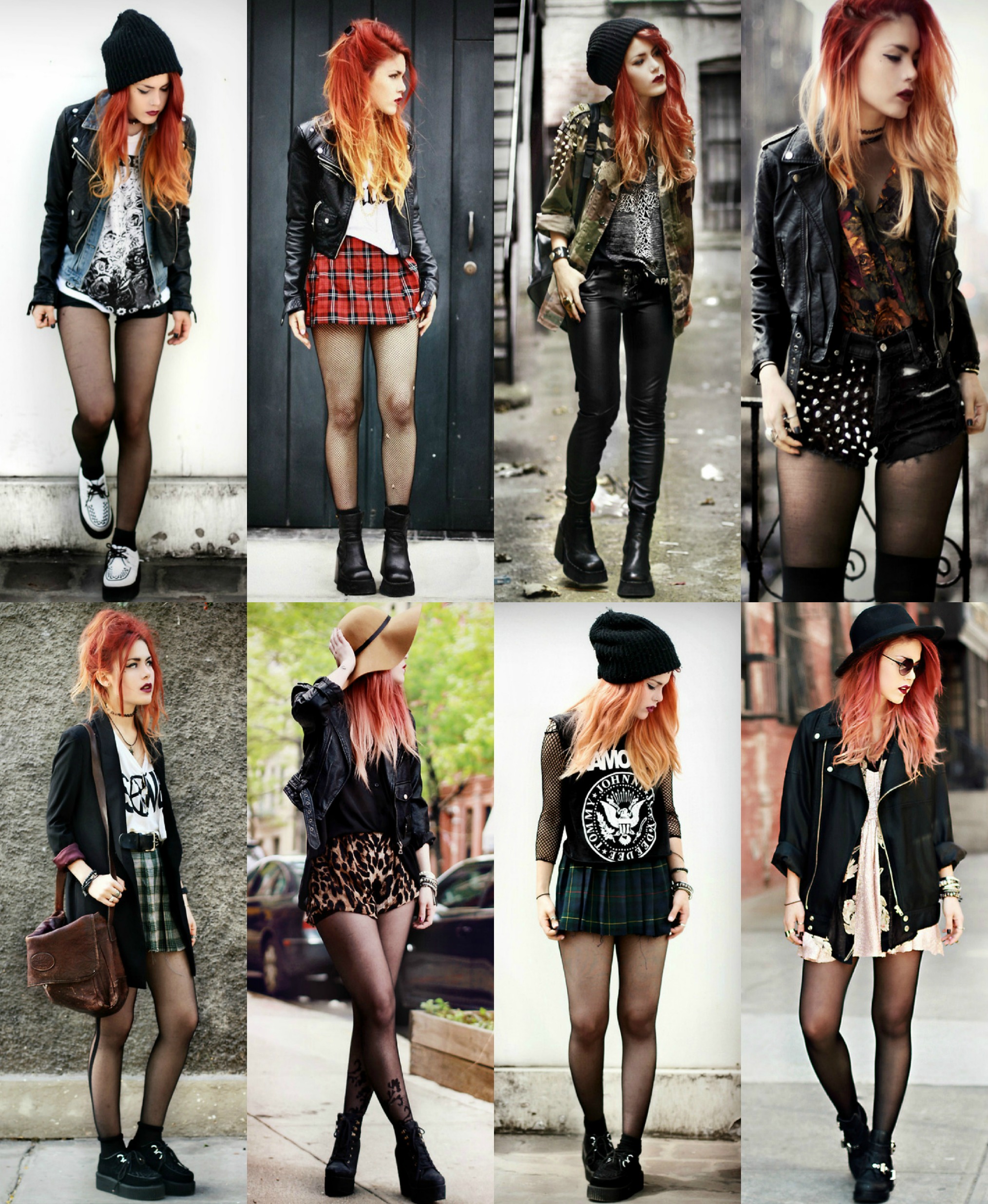 ideias de looks estilo punk chic