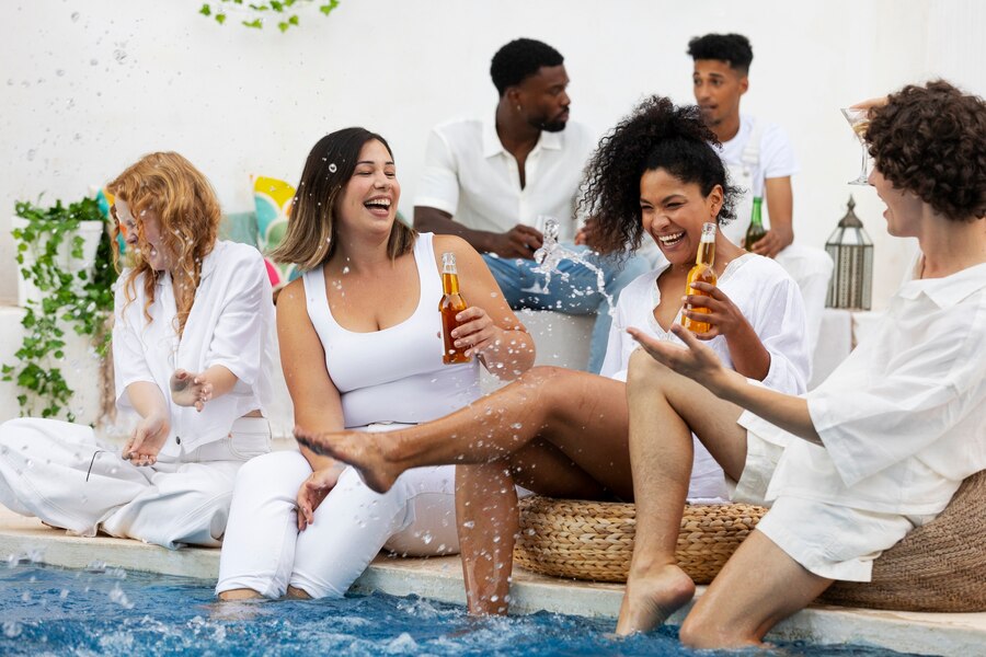 ideias de looks para festa na piscina