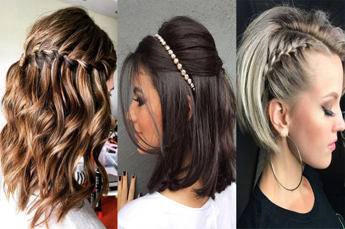 ideias de penteados fáceis para cabelos curtos