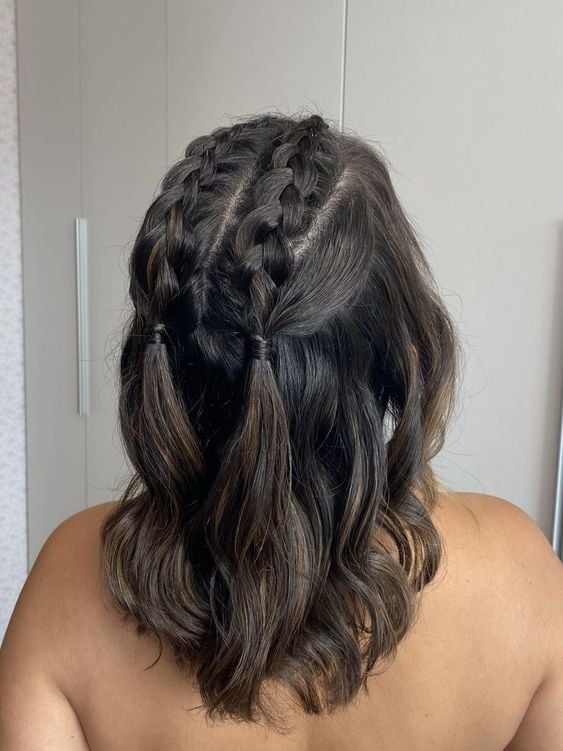 ideias de penteados fáceis para cabelos curtos