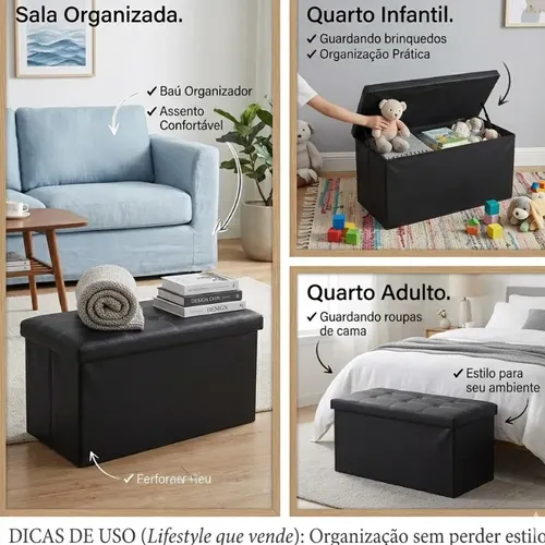 ideias de puff baú para quarto