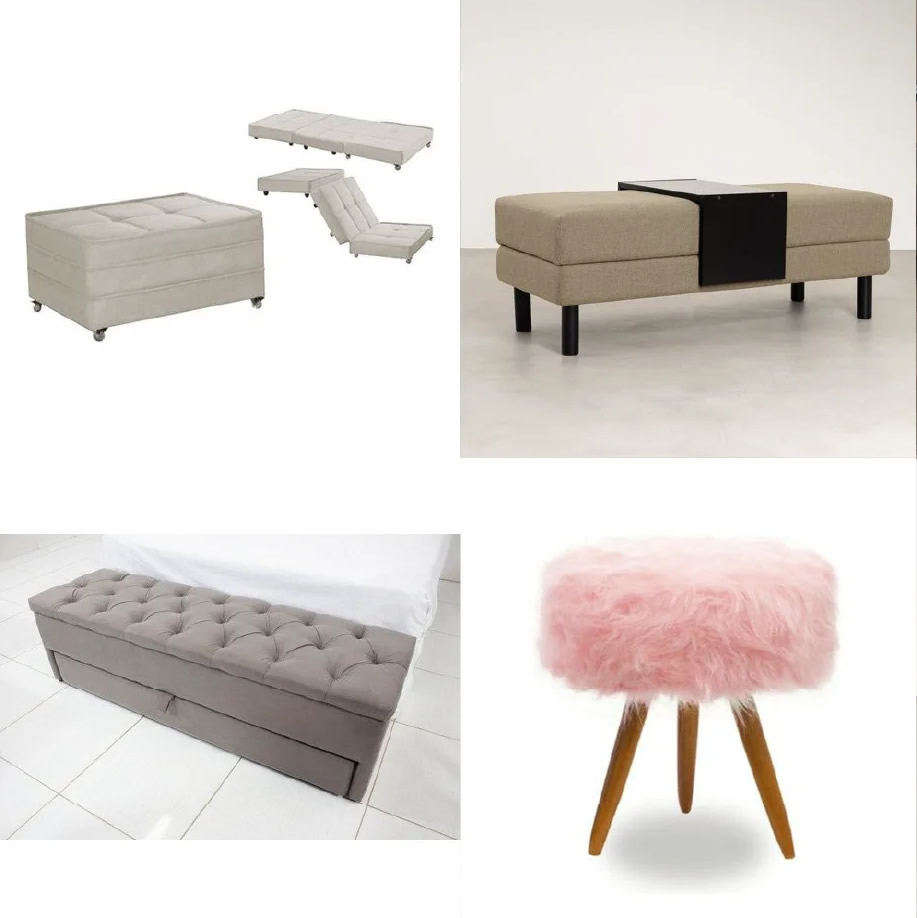 Como escolher o tamanho ideal de um puff baú