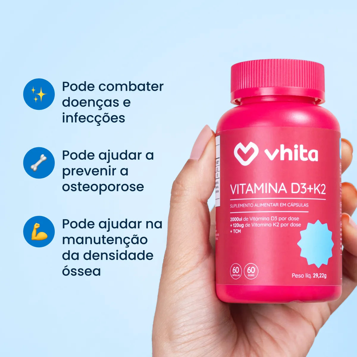 importância da vitamina d3 e k2 juntas
