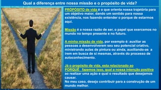 5 ideias de títulos:
1. Como o Propósito de Vida Impacta sua Saúde Mental e Física
2. Descubra Seu Propósito: Um Guia para uma Vida Mais Plena
3. Propósito de Vida: A Chave para a Resiliência e o Sucesso Profissional
4. Os Benefícios da Psicologia Positiva na Busca por um Sentido de Vida
5. Viver Mais e Melhor: A Conexão Entre Propósito e Longevidade
