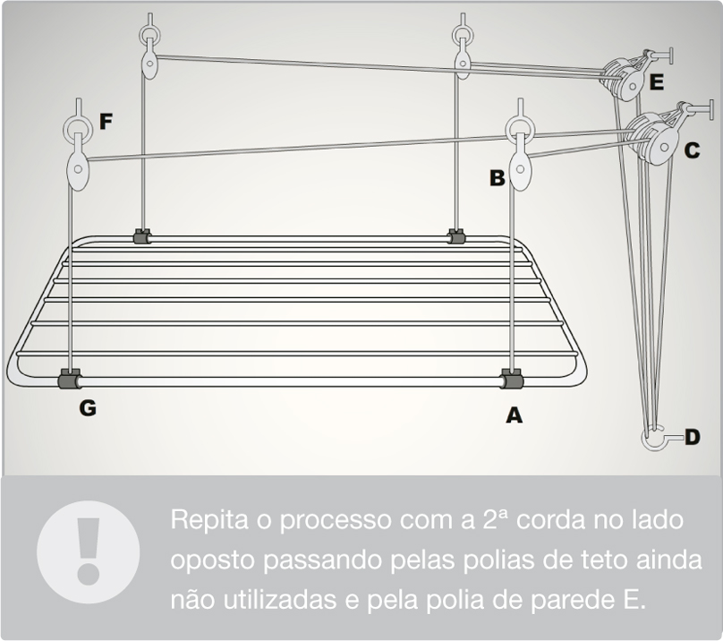 instalar varal teto apartamento