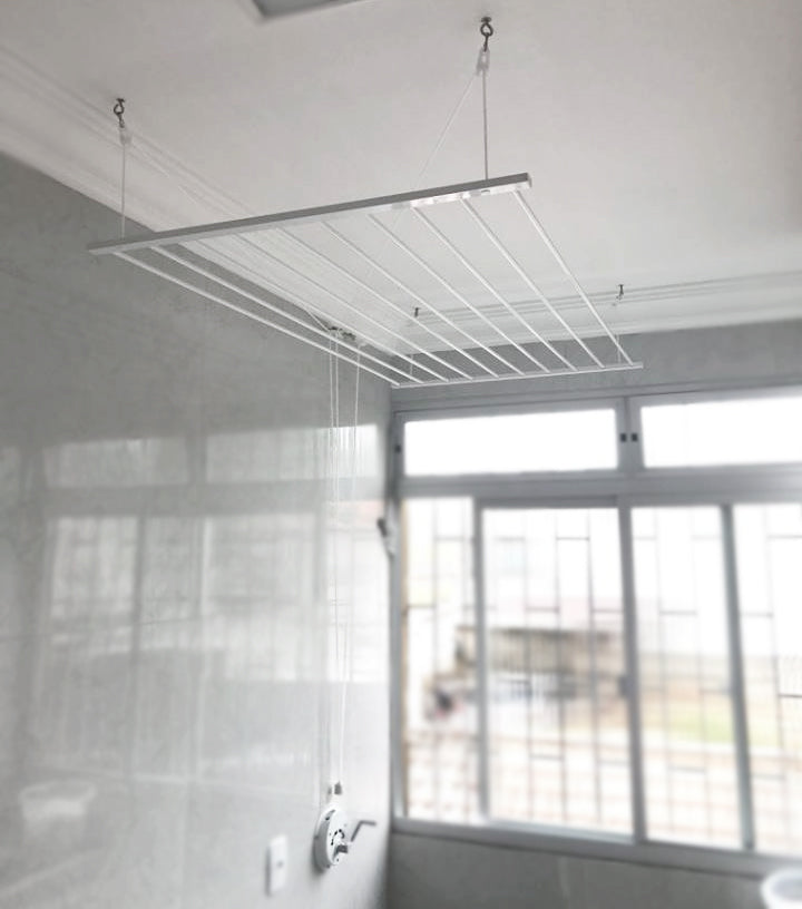 instalar varal teto apartamento