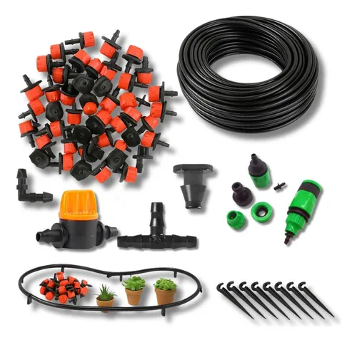 irrigação de horta com mangueira de gotejo