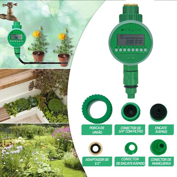 irrigação de horta com timer digital