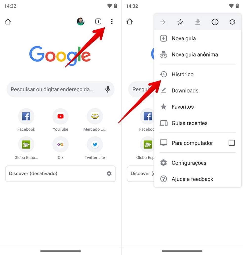 limpar histórico navegação cookies
