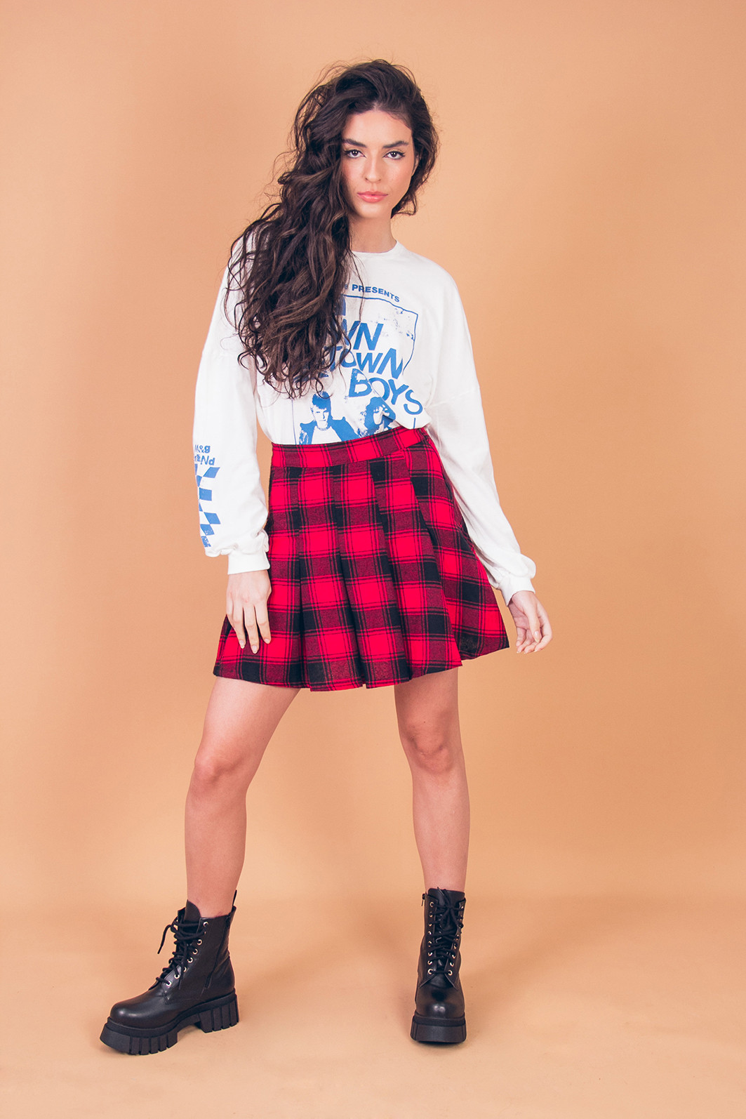 looks casuais com saia de pregas