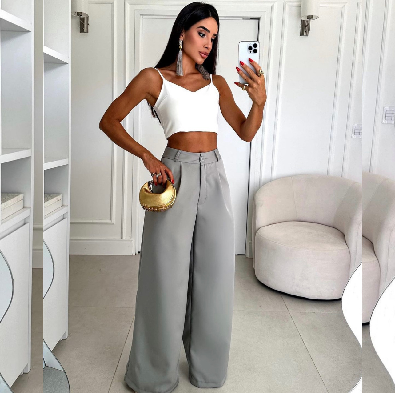 looks com calça alfaiataria colorida