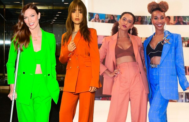 Looks de inverno com calça de alfaiataria colorida