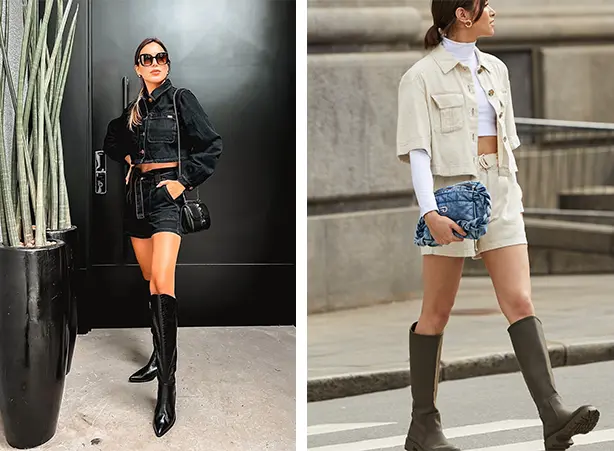 Looks de trabalho com bota de cano alto: Elegância e conforto