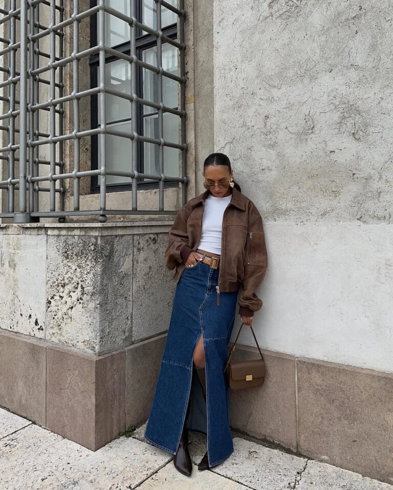 Dicas de alfaiataria para usar com saia jeans