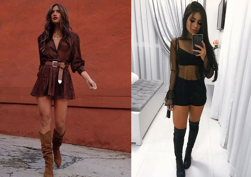 looks de verão com bota cano médio