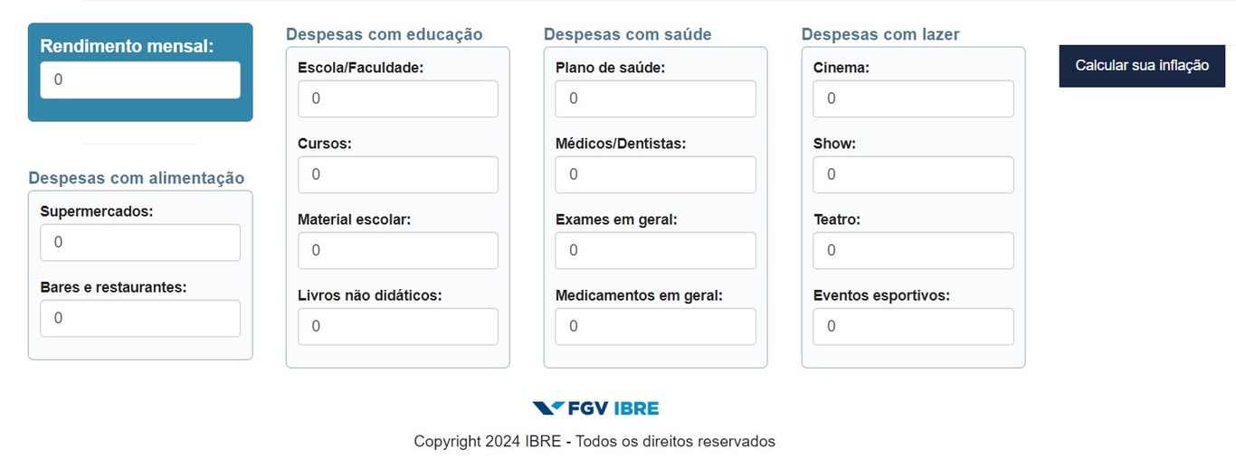 5 ideias de títulos:
1. Entenda a Inflação Pessoal: Seu Bolso vs. o IPCA
2. Guia Completo: Como Calcular Sua Inflação Pessoal Passo a Passo
3. Ferramentas Essenciais para Monitorar Sua Inflação Pessoal
4. O Impacto da Inflação Pessoal no Seu Orçamento Mensal
5. Inflação Pessoal: Por Que Ela é Diferente da Oficial?