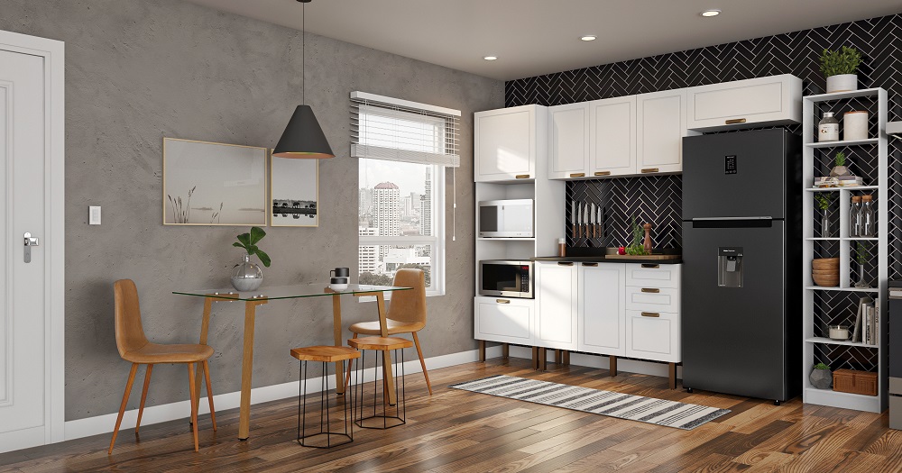 organização cozinha armários