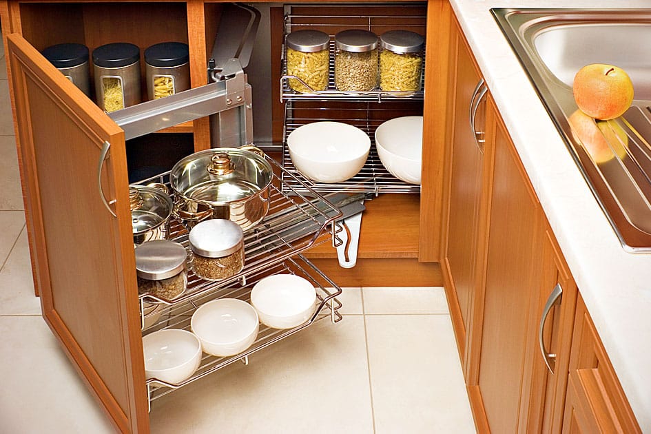 organização cozinha armários