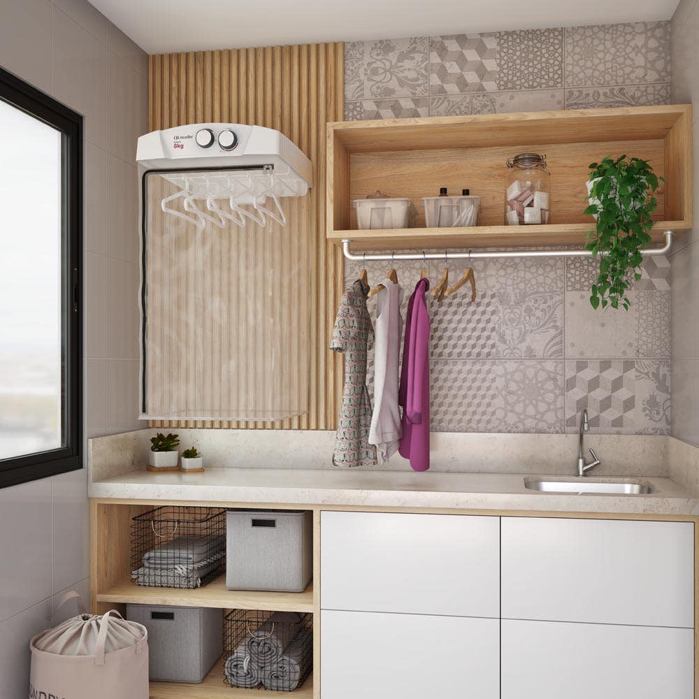 Como Esconder a Lavanderia em Apartamentos Integrados