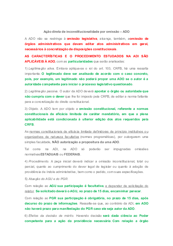 para que serve a ação direta de inconstitucionalidade