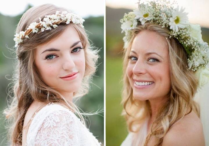 penteados com flores naturais no cabelo